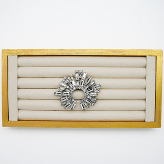 Crystal Statement Crown Brooch