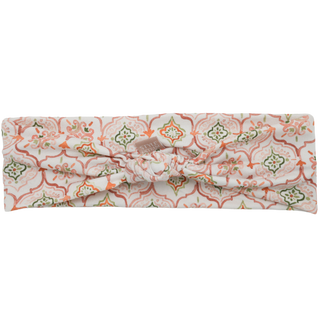 Italian Majolica Tile Floral Brooch and Headband