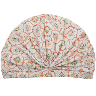 Italian Majolica Tile Floral Brooch and Turban