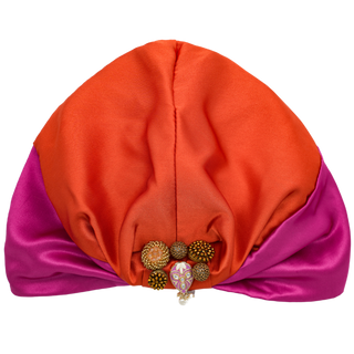 Handmade Mask Embellishment Satin Lined Turban