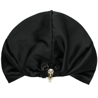 Handmade Mask Embellishment Satin Lined Turban