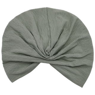 Pearls and Gold Chain Hardware Textured Loop Turban