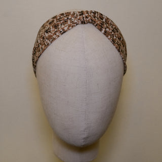 Brown Tweed Print Headband