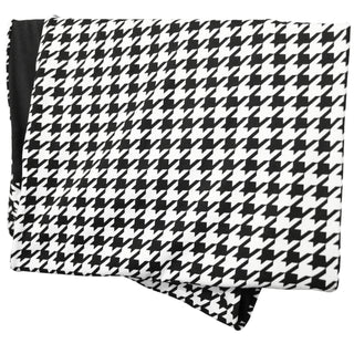 Black White Houndstooth Reversible Adjustable Headwrap