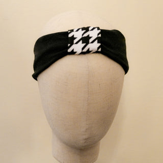 Black Houndstooth Headband