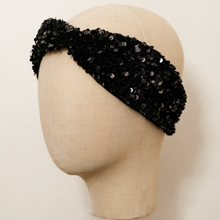 sequin headband, turban headband, designer headband, sequin turban, designer turban, fashion turban, head scarves for cancer patients, head coverings for cancer patients, chemo hats, scarves for cancer patients, turbans for women