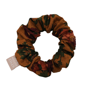 Festive Flowers 1 Medium Cotton Scrunchie | B3G1 Free Mix & Match