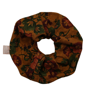 Festive Flowers 1 Large Cotton Scrunchie | B3G1 Free Mix & Match