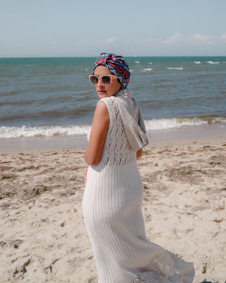 UV 50+ Aloe Cooling Activewear Turban | Nautical Ropes