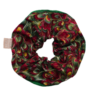 Wreath 1 Double-Sided Large Cotton Scrunchie | B3G1 Free Mix & Match