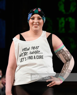 Pink Teal Gold Flowers on Black Turban Runway Style