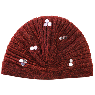 Shimmery Pleated Mirror Designer Turban