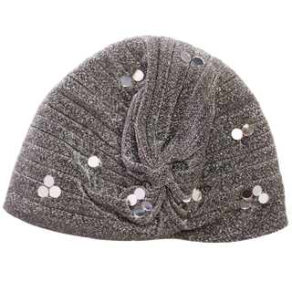Shimmery Pleated Mirror Designer Turban