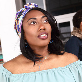 Top Knot Bling Print Cotton Blend Turban