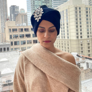 Knit Turban Bling Diamonds