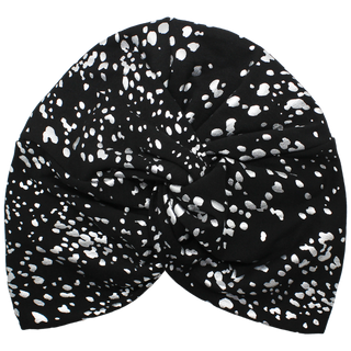 Metallic Silver Speckled Twist Knot Turban
