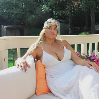 Tropical Palm Leaf Twist Knot Turban