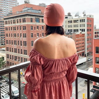 Top Knot Two Tone Cotton Blend Turban