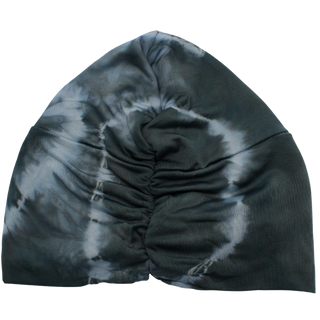 Tie Dye Hand Beaded Wood Flower Designer Turban