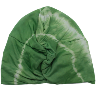 Tie Dye Hand Beaded Wood Flower Designer Turban