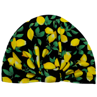 Lemon Print Loop Cotton Turban