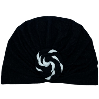 Top Knot Two Tone Cotton Blend Turban