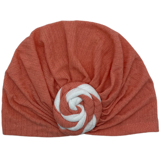 Top Knot Two Tone Cotton Blend Turban