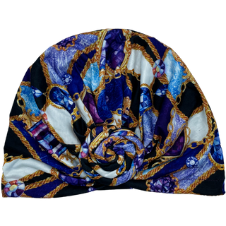Top Knot Bling Print Cotton Blend Turban