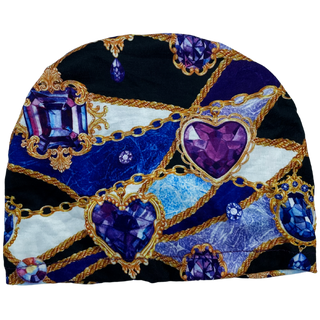 Top Knot Bling Print Cotton Blend Turban