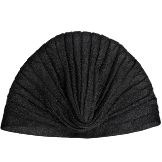 Semi-Sheer Shimmery Pleated Turban