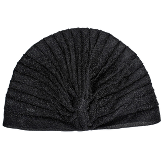 Semi-Sheer Shimmery Pleated Turban