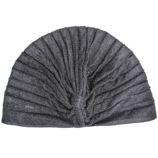 Semi-Sheer Shimmery Pleated Turban