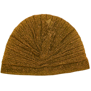 Semi-Sheer Shimmery Pleated Turban