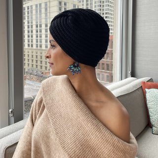 Knit Turban Bling Diamonds