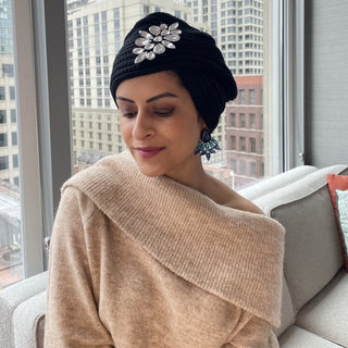Knit Turban Bling Diamonds