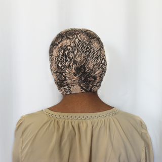 Reptile Print Pleated Cotton Turban