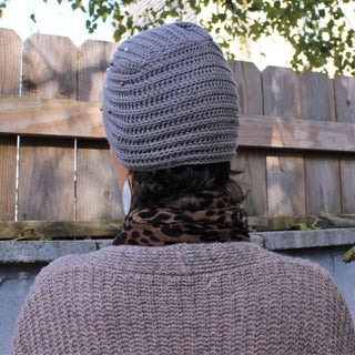 Knit Turban Twist Knot Pearl Gold Beads