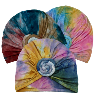 Top Knot Tie Dye Cotton Blend Turban