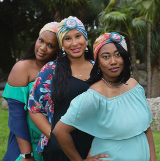 Top Knot Tie Dye Cotton Blend Turban