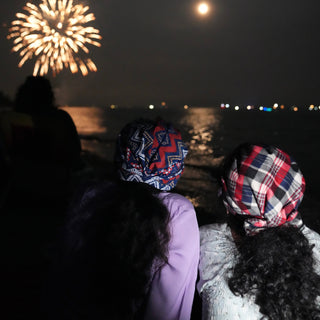 Matching Turban Sets for Fourth of July in Greenwich, Connecticut