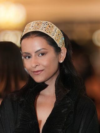 Gold Mirror and Stone Embellished Headband
