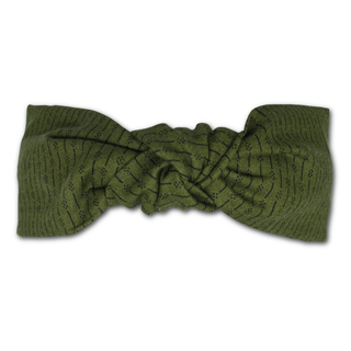 Olive Suiting Black Print Headband