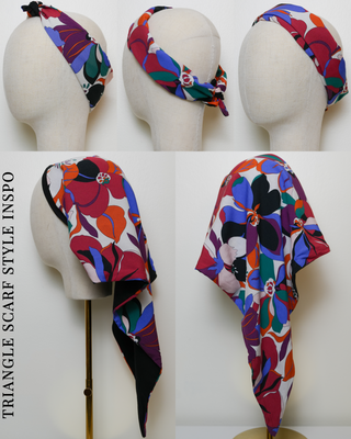 Pucci Inspired Floral Designer Bandana Scarf