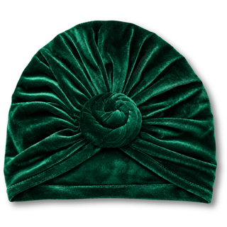 Luxe Velvet Turban with Top Knot