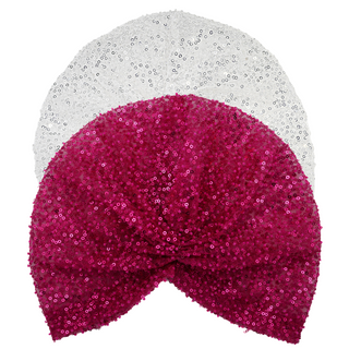 Hand Beaded Sequin Turban