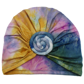 Top Knot Tie Dye Cotton Blend Turban