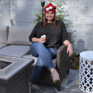 Knit Turban Pearl Bow
